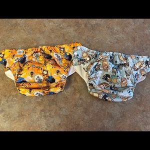 Texas Tushies XL cloth diaper bundle Bluey and Nickelodeon (NOTE SIZE)